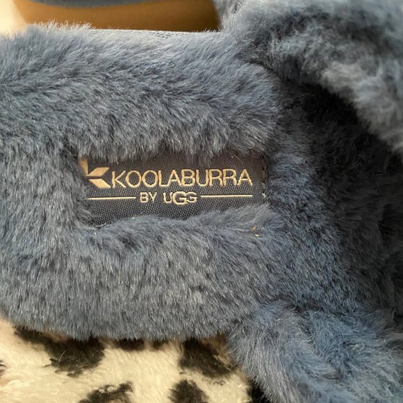 FURR-AH, blue, platform slides, by UGG, size 9 - Picture 4 of 4